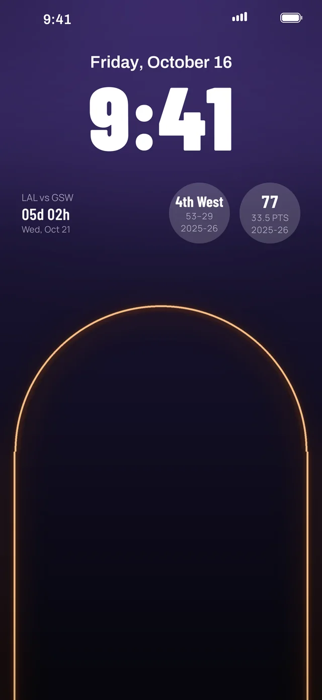 Widgets de Hoopster para la pantalla de bloqueo: próximo salto inicial, balance y jugador